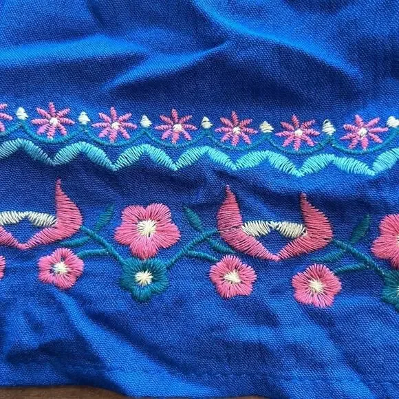 Torrid Baby doll Tank - Embroidered Gauze Blue Size 2 - Picture 5 of 5